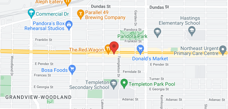 map of 2160 E HASTINGS STREET